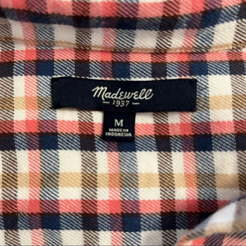 Madewell Plaid Flannel Button Down Top - Picture 4 of 4